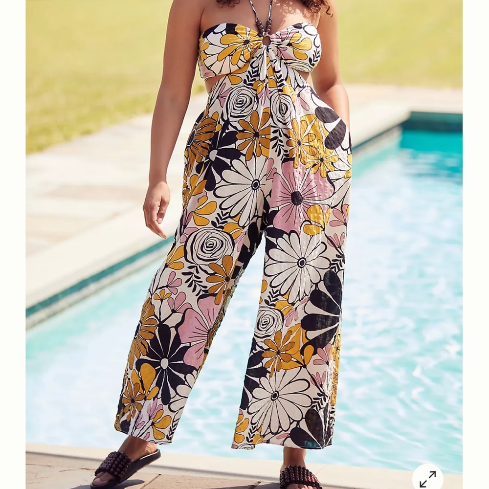 Kenzie Parrott for Anthropologie Beaded Jumpsuit